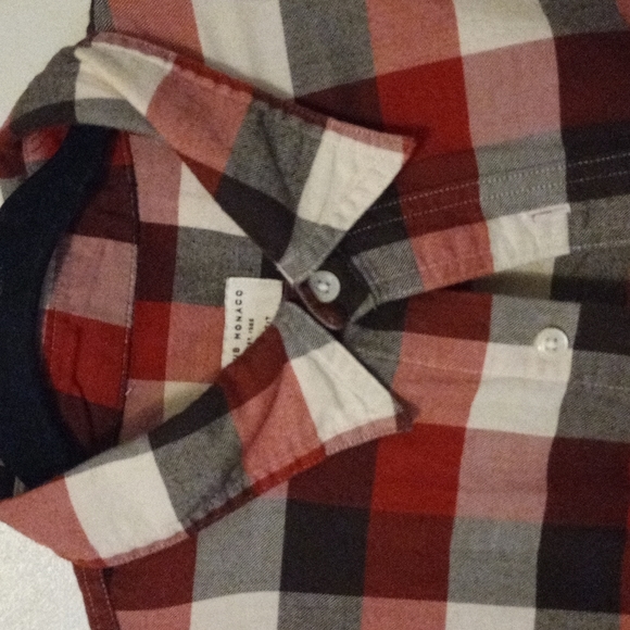 Men's Club Monaco® Plaid Flannel - Slim Fit - Picture 3 of 7